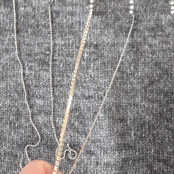 Mango Women's Glitter Detail Knitted Sweater gray size L NWOT - Picture 13 of 15